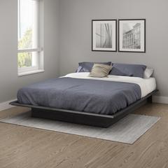 South Shore Step One Queen Platform Bed (60''), Gray Oak