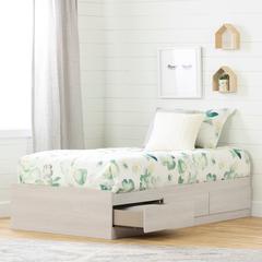Fynn Mates Bed with 3 Drawers, Winter Oak