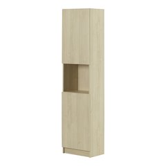 Liora 2-Door Bookcase, Bleached Oak
