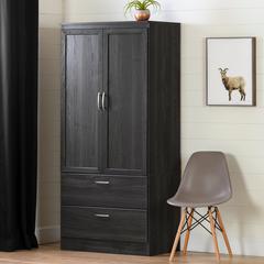 Acapella Wardrobe Armoire, Gray Oak