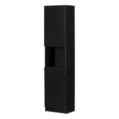 Arum 2-Door Storage Cabinet, Black Oak