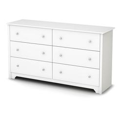 South Shore Vito 6-Drawer Double Dresser, Pure White