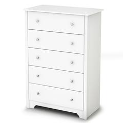 South Shore Vito 5-Drawer Chest, Pure White