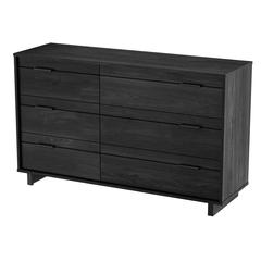 South Shore Fynn 6-Drawer Double Dresser, Gray Oak