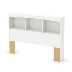 South Shore Step One Full Bookcase Headboard (54"), Pure White