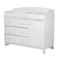 South Shore Cotton Candy Changing Table with Removable Changing Station, Pure White