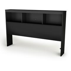 South Shore Spark Full Bookcase Headboard (54''), Pure Black