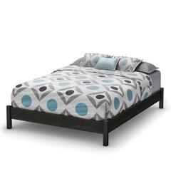 South Shore Step One Queen Platform Bed (60") on Legs, Gray Oak