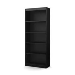 Axess 5-Shelf Bookcase, Pure Black