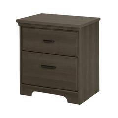 South Shore Versa 2-Drawer Nightstand, Gray Maple