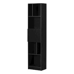 Liora 5-Shelf Bookcase, Black Oak