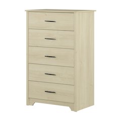 Fusion 5-Drawer Chest, Bleached Oak