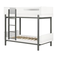 Bebble Bed, Soft Gray and White