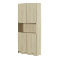 Olea 4-Door Bookcase, Bleached Oak