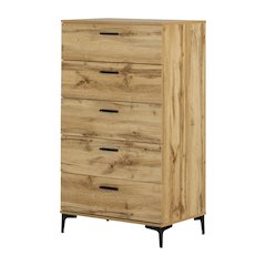 Musano 5-Drawer Chest, Nordik Oak
