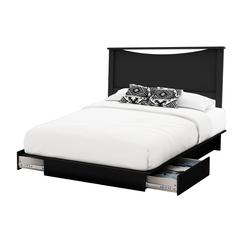 Step One Bed and Headboard Set, Pure Black