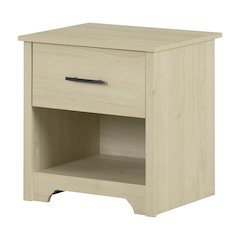 Fusion 1-Drawer Nightstand, Bleached Oak
