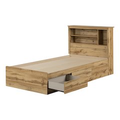 Tassio Bed and Headboard Set, Nordik Oak