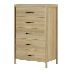 Gravity 5-Drawer Chest, Natural Ash
