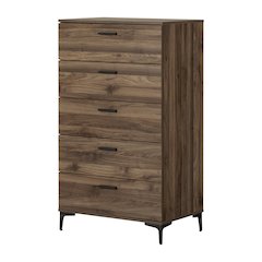 Musano 5-Drawer Chest, Natural Walnut