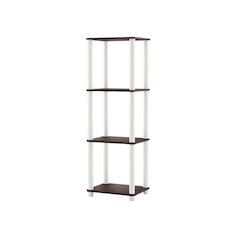 Wooden 4-Tier Open Bookcase with Spacious Shelves for Living Room or Office