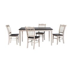 Shaker 5-Piece Dining Set - European Black Ash/Antique White