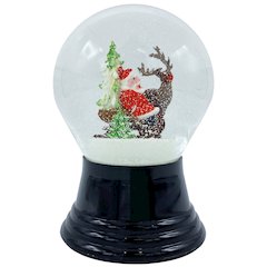 Snowglobe - Medium Santa And Christmas Sleigh