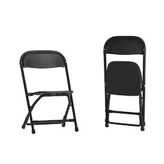 2 Pk. Kids Black Plastic Folding Chair