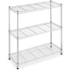 Supreme 3-Tier Shelving Chrome, 350 lbs Weight Capacity/Shelf