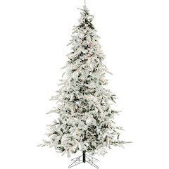 Christmas Time 7.5' White Pine, Snowy Tree, Clr Smrt Lght, EZ Cnct