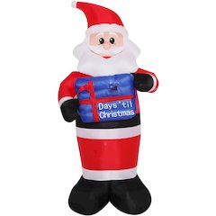 7ft Inflatable Santa Countdown w/ Lights
