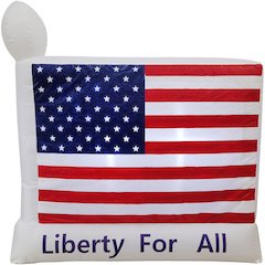6FT Americana Flag "Liberty for All" Inflatable with Lights