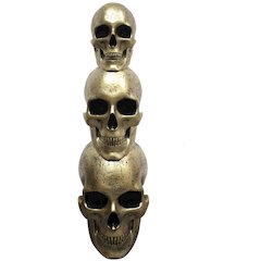 HHF 36" Stack of 3 Skulls - LED Eyes, 15X12X36H