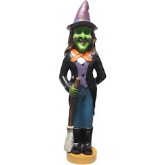 HHF 48" Witch Holding Broom - LED Eyes, 12X8.5X48H