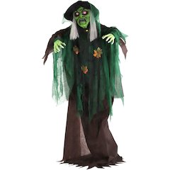 6FT Animated Green Woodland Witch