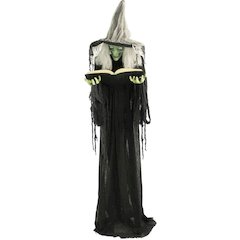 72" Standing Witch with Book, Lights Sound