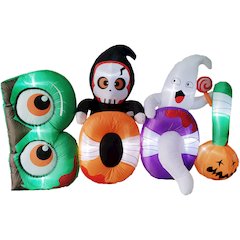 8ft Wide Inflatable BOO Sign w/ Lights