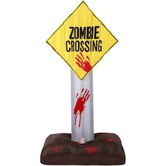 6ft Inflatable Zombie Crossing with Lights