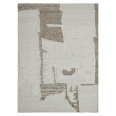 Grace 7'10" x 10'2"" ft Handwoven Indoor Rug, Ivory/ Stone