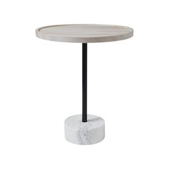 Antares Side Table In Beige, Black Color