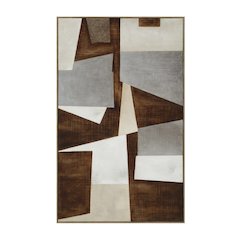 Cannella 40" Wide Canvas Art with Wood Frame, Medium Walnut