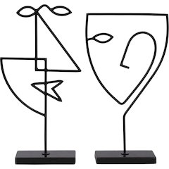 POSIE Matte Black SET OF 2 STATUES