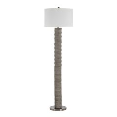 Moringa 72.0" Height Floor Lamps, Warm Charcoal Grey