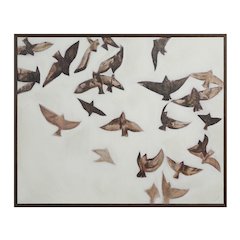 Busan 50" H x 40" W Canvas Art, White