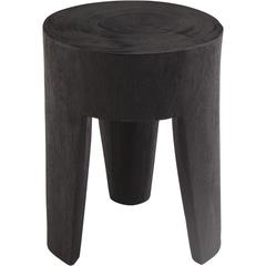 Katmai BURNED BLACK SIDE TABLE