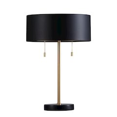 Gillian 17" Length Table Lamp, Black