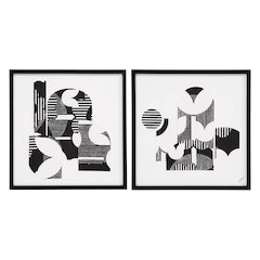 Stratus 24" Wide Wall Art, Black