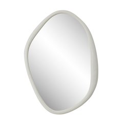 Folignio 40" Tall Irregular Mirror, Rice Stone