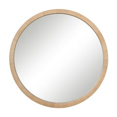 Rita 48" H x 48" W Wall Mirror, Brown
