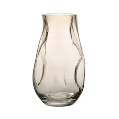 Tawny Glass Vase In Beige Color